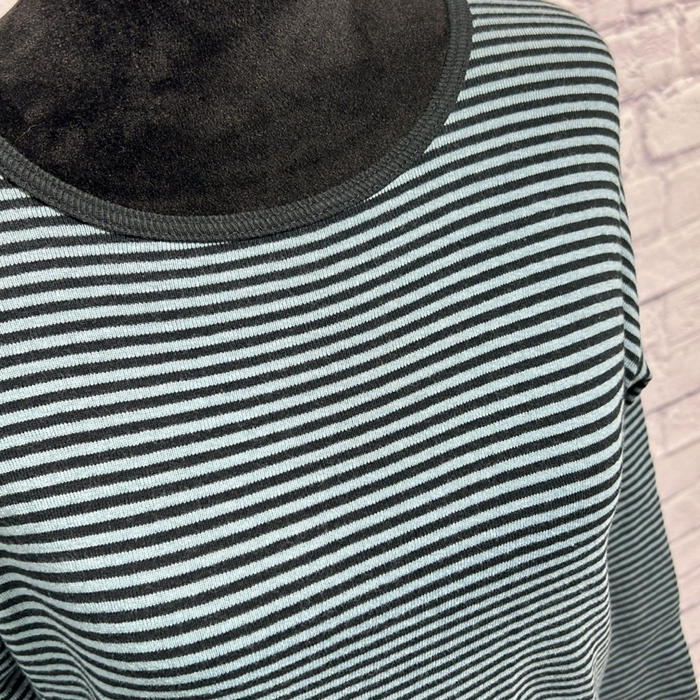 Karen Kane Easy Wear Long Sleeved Striped Shirt - Picture 6 of 15